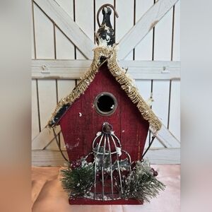 Bird House Handmade Wood Vintage